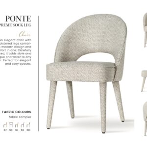 PONTE SUPREME SOCK étkezőszék | táskarugós étkezőszék, választható szövet / szövet lábbal
